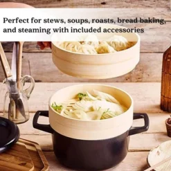 Alva Nori Enameled Cast Iron Dutch Oven Cocottes W/ Lid & Steamer Basket 80 Oz. 12 Alva Nori Enameled Cast Iron Dutch Oven Cocottes W/ Lid & Steamer Basket 80 Oz. -Target KitchenAid GUEST 5b52fca5 00ca 4f99 a344 0db5257d2d2d