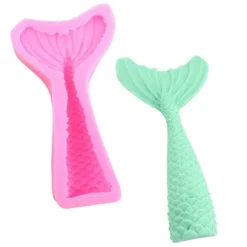 O'Creme Mermaid Tail V.2 Silicone Fondant Mold - 2" X 3.5" - Pink