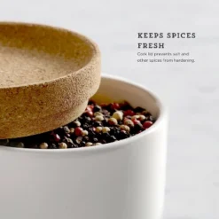 Kamenstein Ceramic And Cork Salt & Pepper Cellar White: Kitchen Storage Organizer, Spot Clean, 5" Height -Target KitchenAid GUEST 5bbd0da9 1558 4f19 a1d0 d629330cdc2f