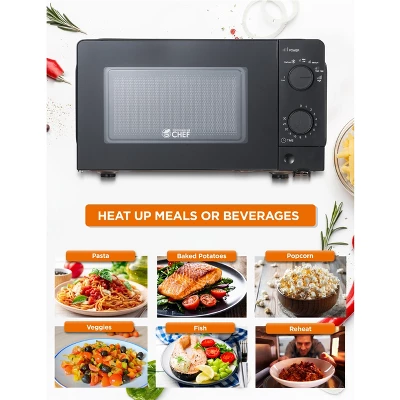 COMMERCIAL CHEF Countertop Microwave Oven 0.6 Cu. Ft. 600W 3 COMMERCIAL CHEF Countertop Microwave Oven 0.6 Cu. Ft. 600W