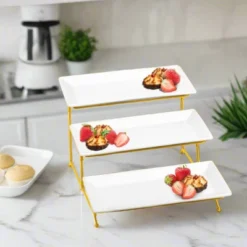 Lexi Home 3-Tier Rectangular Serving Platter Cupcake Stand - Gold -Target KitchenAid GUEST 5cc7b0f9 dafc 4d2c bb8d 1749038777ac
