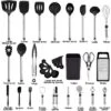 Attop Kitchen Utensil Set-Silicone Cooking Utensils-33 Kitchen Gadgets & Spoons For Nonstick Cookware-Silicone And Stainless Steel Spatula Set -Target KitchenAid GUEST 5cd1cf5d b7f5 4453 bc3c cfaccd91eee1