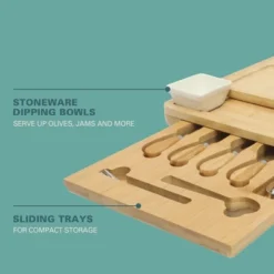 Gibson Home Rustic Inspirations 18-Piece Bamboo Charcuterie Board Set With Hidden Drawer, Ceramic Bowls, Utensils -Target KitchenAid GUEST 5d55ea35 ba31 48c5 9aaa 2d8761e6553d