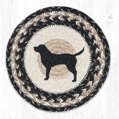 Earth Rugs Black Lab Round Trivet – 10"x10" Dog Silhouette Braided Hot Pad In Rustic Natural Fiber Design 5 Earth Rugs Black Lab Round Trivet – 10"x10" Dog Silhouette Braided Hot Pad In Rustic Natural Fiber Design - Image 3