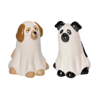 Gallerie II Ghost Dogs Halloween Costume Dolomite Salt & Pepper Shakers Set Of 2 5 Gallerie II Ghost Dogs Halloween Costume Dolomite Salt & Pepper Shakers Set Of 2 - Image 3