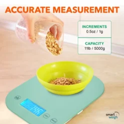 Smart Weigh Digital Food Scale - 11-pound Capacity - Mint Green 12 Smart Weigh Digital Food Scale - 11-pound Capacity - Mint Green -Target KitchenAid GUEST 5dc4eff3 b9b5 4151 a2e4 ad3e23bdcdde