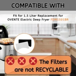 Nispira FDM1501BR Charcoal Oil Vapor Air Fryer Replacement Filters For OVENTE 1.5 Liter Electric Deep Fryer, 3 Packs 9 Nispira FDM1501BR Charcoal Oil Vapor Air Fryer Replacement Filters For OVENTE 1.5 Liter Electric Deep Fryer, 3 Packs -Target KitchenAid GUEST 5df83cdb d337 4846 97a5 2fc40e52f784