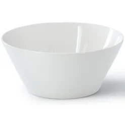 Gibson Home Great Essentials 9.4 Inch Round Fine Ceramic Meal Bowl In White