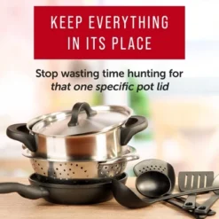 Maplefield Pot Lid Wall Organizers - Stick-On Clips For Pot Lids - Includes Two Sizes 6” And 9” To Fit Most Lids - Pack Of Two -Target KitchenAid GUEST 5e7d1082 ef93 490a b495 a769eb26a88c