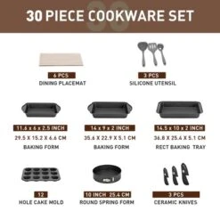 Captiva Designs Nonstick Granite Cookware And Bakeware Set With Heat-Resistant Bakelite Handle 18 Captiva Designs Nonstick Granite Cookware And Bakeware Set With Heat-Resistant Bakelite Handle -Target KitchenAid GUEST 5e83833d db43 46f2 a305 5eaf4d8281de