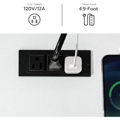 MaseiKar Kitchen Island With Power Outlet, Kitchen Storage Island With Spice Rack, Rolling Kitchen Cart On Wheels, For Kitchen And Dining Room 10 MaseiKar Kitchen Island With Power Outlet, Kitchen Storage Island With Spice Rack, Rolling Kitchen Cart On Wheels, For Kitchen And Dining Room - Image 8