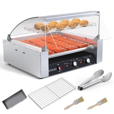 Commercial 30 Hot Dog 11 Roller Grill Cooker Machines 1650W With Cover & Shelf 9 Commercial 30 Hot Dog 11 Roller Grill Cooker Machines 1650W With Cover & Shelf - Image 7