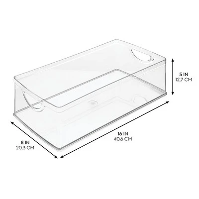 Plastic Kitchen Cabinet Storage Bins - Set Of 2 - Clear - Made In USA 5 Plastic Kitchen Cabinet Storage Bins - Set Of 2 - Clear - Made In USA - Image 3