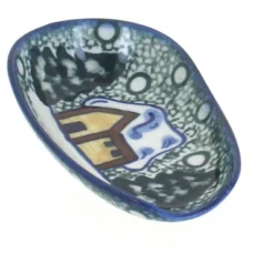 Blue Rose Polish Pottery 55d WR Unikat Small Spoon Rest -Target KitchenAid GUEST 5ee694f1 3232 477a 9690 9603b4cbb059