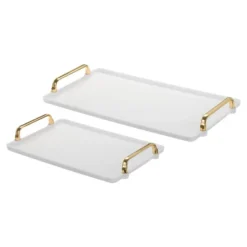 Unique Bargains Modern Rectangular Decorative Plastic Serving Tray 1 Set Of 2 Pcs -Target KitchenAid GUEST 5f02deb9 3346 4c76 9fb3 7b79a36d30d5