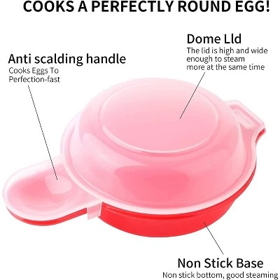 Itopfox Microwave Egg Cooker Set Of 2, Fast 1-Minute Egg Maker For Omelets, Sandwiches, And More, Non-Stick & Dishwasher Safe 4 Itopfox Microwave Egg Cooker Set Of 2, Fast 1-Minute Egg Maker For Omelets, Sandwiches, And More, Non-Stick & Dishwasher Safe - Image 2