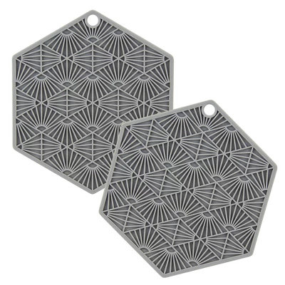 Taste Of Home 2pc Silicone Tool Ah Gray: Dishwasher-Safe Silicone Trivets For Hot Dishes, Ash Gray, 6"x5.5" 7 Taste Of Home 2pc Silicone Tool Ah Gray: Dishwasher-Safe Silicone Trivets For Hot Dishes, Ash Gray, 6"x5.5" - Image 5