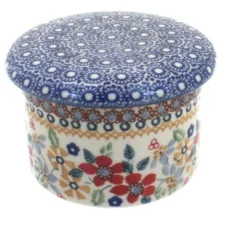 Blue Rose Polish Pottery M136 Manufaktura French Butter Dish -Target KitchenAid GUEST 6050d37b d976 48bd a181 ad170cfc9c8e