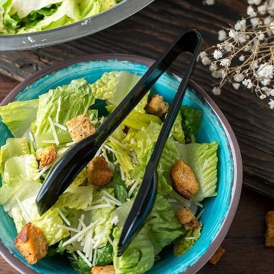 Carlisle 4606-03 6.44" Length X 1.31" Width, Black Color, Plastic Carly Salad Tong - Pack Of 12 6 Carlisle 4606-03 6.44" Length X 1.31" Width, Black Color, Plastic Carly Salad Tong - Pack Of 12 - Image 4