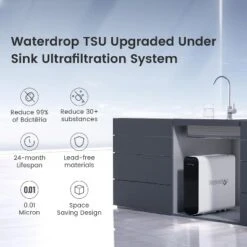 Waterdrop TSU Ultra-Filtration Under Sink Water Filter System With Faucet Extra 1 PP Replacement Filter