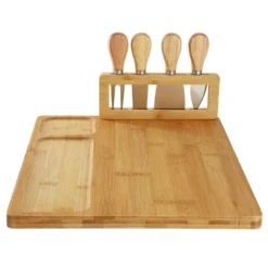 MegaChef Bamboo Charcuterie And Cheese Board With Knife Stand Attachment And 4 Piece Knife Set -Target KitchenAid GUEST 6087a372 a72f 4948 bbb4 bc4dec59d7dd