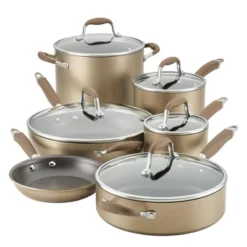 Anolon Advanced Home 11pc Set Bronze: Nonstick Cookware, Hard Anodized Aluminum, Gas & Electric Compatible -Target KitchenAid GUEST 60c586bd 956b 4396 8364 ba80c97e1c16