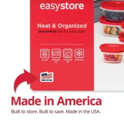 Rubbermaid 18pc Large Easy Store Rectangle Food Storage Container Set Red -Target KitchenAid GUEST 6110f9f1 6b58 4bf7 8e64 5ea6216a22a6 1