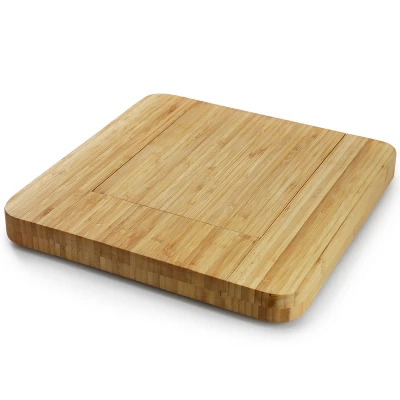 MegaChef Bamboo Charcuterie Cheese Board With Slide Out Drawer With Cheese Utensils, Bottle Opener, And 3 Piece Mini Chalkboard Set 8 MegaChef Bamboo Charcuterie Cheese Board With Slide Out Drawer With Cheese Utensils, Bottle Opener, And 3 Piece Mini Chalkboard Set - Image 6
