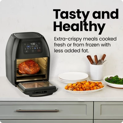 Chefman Multifunctional Digital 10 Qt. Air Fryer+ Rotisserie, Fry, Roast & Bake, 17 Presets - Black 4 Chefman Multifunctional Digital 10 Qt. Air Fryer+ Rotisserie, Fry, Roast & Bake, 17 Presets - Black - Image 2