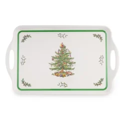Spode Christmas Tree Large Handled Tray (19" X 11.6") - Festive Melamine Serving Tray - Durable & Lightweight Holiday Serveware - Dishwasher Safe -Target KitchenAid GUEST 617607ea 3974 4702 87a4 302664d34d8e