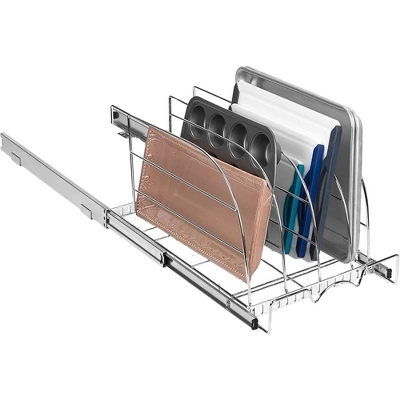 Hold N' Storage - Bakeware Pull Out Organizer For Cookie Sheet And More. Chrome Finished 6 Hold N' Storage - Bakeware Pull Out Organizer For Cookie Sheet And More. Chrome Finished - Image 4