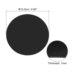 Unique Bargains Silicone Heat Resistant Non-slip Flexible Jar Opener Pad Black 3 Pcs