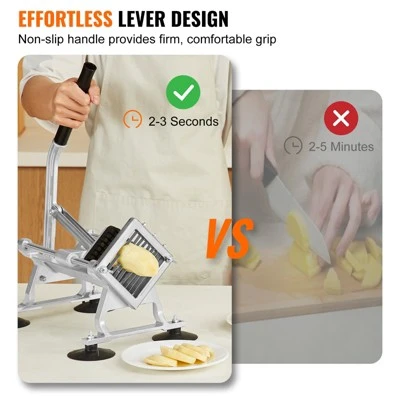 VEVOR Commercial Vegetable Slicer, 3/8 Inch Fruit Slicer, Stainless Steel And Aluminum Alloy Vegetable Cutter Slicer Machine, Manual Slicer 5 VEVOR Commercial Vegetable Slicer, 3/8 Inch Fruit Slicer, Stainless Steel And Aluminum Alloy Vegetable Cutter Slicer Machine, Manual Slicer - Image 3