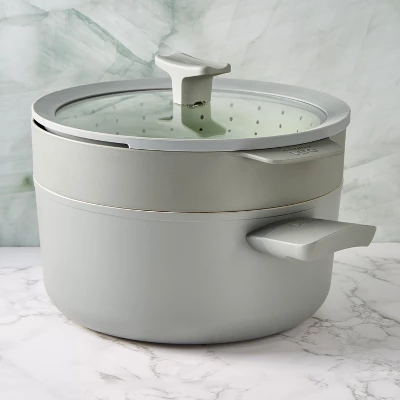 BergHOFF Balance Non-stick Silicone Collapsible Steamer Basket & Strainer 10", Recycled Material, Sage 5 BergHOFF Balance Non-stick Silicone Collapsible Steamer Basket & Strainer 10", Recycled Material, Sage - Image 3