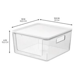 IDesign Stackable Open-Front Bins With Lid, Set Of 3, Clear/White 12 IDesign Stackable Open-Front Bins With Lid, Set Of 3, Clear/White -Target KitchenAid GUEST 63c5ae46 f891 4c8f 960e 7d787a2412a7
