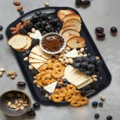 Attop 2-Pack Large Non-Slip Trays With Handles Silicone Grip Food Trays For Breakfast Dinner Snacks Fruit Appetizers And Drinks, Black 9 Attop 2-Pack Large Non-Slip Trays With Handles Silicone Grip Food Trays For Breakfast Dinner Snacks Fruit Appetizers And Drinks, Black -Target KitchenAid GUEST 63febb5a 9e21 4a9a 9fe1 f9e96b0b8a38