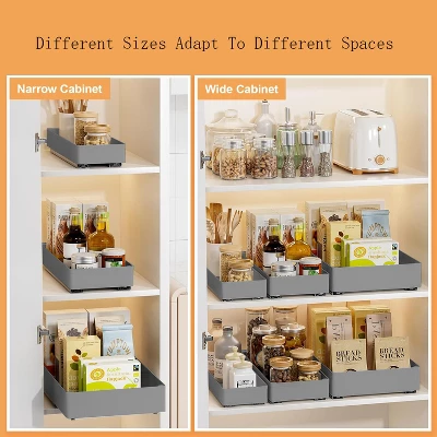 CuisinSmart Pull Out Cabinet Organizer, Pull Out Drawers For Cabinets, Slide Out Drawers For Kitchen Bathroom Pantry Cabinets Organizer 4 CuisinSmart Pull Out Cabinet Organizer, Pull Out Drawers For Cabinets, Slide Out Drawers For Kitchen Bathroom Pantry Cabinets Organizer - Image 2