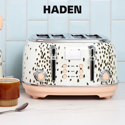 Haden Margate Poodle & Blonde Stainless Steel 4 Slice Toaster With Wide Slots, 6 Browning Control, And Removable Crumb Tray, Pale Pink/Chrome 7 Haden Margate Poodle & Blonde Stainless Steel 4 Slice Toaster With Wide Slots, 6 Browning Control, And Removable Crumb Tray, Pale Pink/Chrome - Image 5