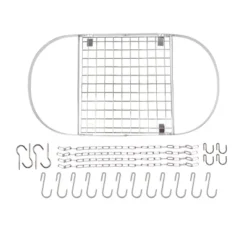 Range Kleen Black Enameled Steel Oval Hanging Pot Rack: Ceiling Kitchen Organizer, Pot Hanger, 1 Year Warranty