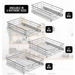 Hold N' Storage - Pull Out Pantry Cabinet Organizer With Anti Rust Chrome Finish, Heavy-Duty, Smooth Slide 19 Hold N' Storage - Pull Out Pantry Cabinet Organizer With Anti Rust Chrome Finish, Heavy-Duty, Smooth Slide -Target KitchenAid GUEST 64a8c18b 9b33 4e44 9f93 845cc7f0e155