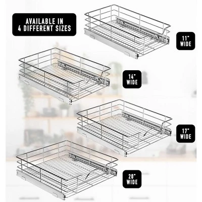 Hold N' Storage - Pull Out Pantry Cabinet Organizer With Anti Rust Chrome Finish, Heavy-Duty, Smooth Slide 7 Hold N' Storage - Pull Out Pantry Cabinet Organizer With Anti Rust Chrome Finish, Heavy-Duty, Smooth Slide - Image 5