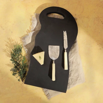 SEVOBAL Serving Platters Artisan Wooden Cheese Board For Serving And Entertaining, Ideal For Parties, Wine Nights, And Gifts, Black, 15.5"*12"*5" 3 SEVOBAL Serving Platters Artisan Wooden Cheese Board For Serving And Entertaining, Ideal For Parties, Wine Nights, And Gifts, Black, 15.5"*12"*5"