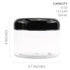 Cornucopia Brands Clear Plastic Jars W/ Black Plastic Lids 6pk; BPA Free For Bathroom, Kitchen, Crafts 13 Cornucopia Brands Clear Plastic Jars W/ Black Plastic Lids 6pk; BPA Free For Bathroom, Kitchen, Crafts -Target KitchenAid GUEST 65dfa908 137b 4d29 8443 24545d364c23