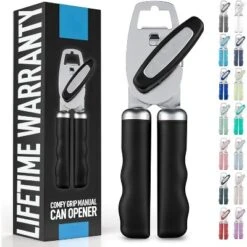 With Bottle Opener - Rust Proof Manual Can Opener With Turn Knob & Comfy Soft Grip Handles -Target KitchenAid GUEST 6642ec46 4276 442b bc56 f7c33b73a7a2