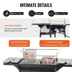 VEVOR Outdoor Propane Deep Fryer, Double Burners Commercial Fryer, 16 Qt Stainless Steel Cooker With Removable Baskets & Lids & Tanks 11 VEVOR Outdoor Propane Deep Fryer, Double Burners Commercial Fryer, 16 Qt Stainless Steel Cooker With Removable Baskets & Lids & Tanks -Target KitchenAid GUEST 6650544b dfc5 4a8a b983 cdc26c1d77d3