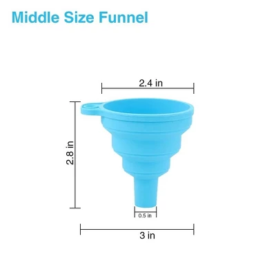MOVSSOU Kitchen Funnel Set Of 4 Silicone Funnel Foldable Food Funnel Collapsible 5 MOVSSOU Kitchen Funnel Set Of 4 Silicone Funnel Foldable Food Funnel Collapsible - Image 3