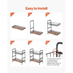 VEVOR 2 Tier Coffee Bar Organizer For Countertop, Multifunctional Mug Holder And Coffee Station, 12 Movable Hooks And 2 Shelves, Matte Black -Target KitchenAid GUEST 66b6f97c 78e4 4879 8aa4 706f025a6fe9