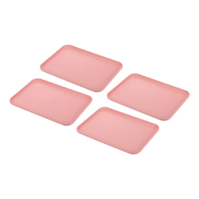 Unique Bargains Plastic Reusable Serving Tray 4 Pcs 9 Unique Bargains Plastic Reusable Serving Tray 4 Pcs - Image 7