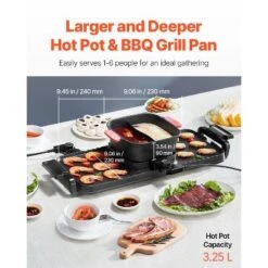 VEVOR Hot Pot with Grill, 2300W 2-in-1 Electric Smokeless Grill and Hot Pot, Removable Shabu-shabu Hotpot with Non-stick Pan, Black 12 VEVOR Hot Pot with Grill, 2300W 2-in-1 Electric Smokeless Grill and Hot Pot, Removable Shabu-shabu Hotpot with Non-stick Pan, Black -Target KitchenAid GUEST 66f45167 b90f 4bc3 a07b d0114eeac9bf