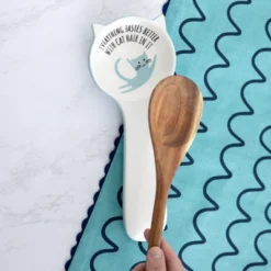 Pavilion Gift Company - Cat Hair - 10" Spoon Rest - Spoon Rests